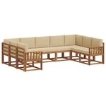 vidaXL Ensemble de canapés d'extérieur 9 Pièces Naturel et Beige