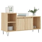 vidaXL Meuble TV Chêne sonoma 100x35x55 cm Bois d'ingénierie
