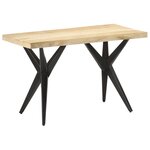 vidaXL Table de salle à manger 120x60x76 cm Bois solide de manguier