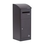 Boîte à colis Extra-Large Noir 1 porte Couvercle incliné Acier galvanisé SMART PARCEL BOX™