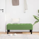 vidaXL banc avec coussin Vert clair 113 x 57 x 39 cm Velours
