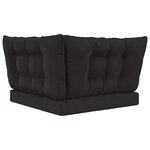 vidaXL Coussin de canapé d'extérieur 3 Pièces Noir Polyester