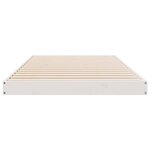 vidaXL Cadre de lit surélevé Blanc 100 x 220 cm Bois de pin massif