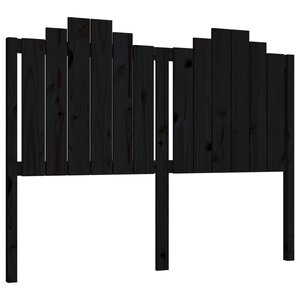 vidaXL Tête de lit Noir 146x4x110 cm Bois massif de pin