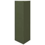 vidaXL Jardinières 2 Pièces vert olive triangulaire 30x26x75 cm acier
