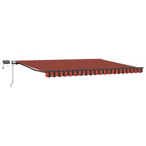 vidaXL Auvent Rétractable orange et marron 400 ×300 cm tissu