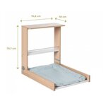 Table a langer murale Wicki + Matelas Blanc motifs Animaux