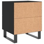 vidaXL Tables de chevet 2 Pièces noir 40x35x47 5 cm bois d’ingénierie