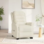 vidaXL Fauteuil Crème Similicuir