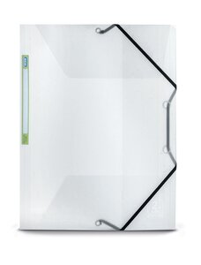 Chemise 2nd LIFE rabats et elastiques PP 5/10ème A4 Translucide Incolore ELBA