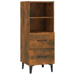 vidaXL Buffet Chêne fumé 34 5x34x90 cm Bois d'ingénierie