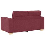 vidaXL Ensemble de Canapés 3 Pièces Bordeaux 220 x 78 x 84 cm tissu