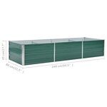 vidaXL Lit surélevé de jardin Acier galvanisé 240x80x45 cm Vert