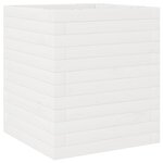 vidaXL Jardinière blanc 40x40x46 cm bois de pin massif