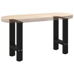 vidaXL Pieds de table basse Noir 2 pièces 28 x (42-43) cm Acier