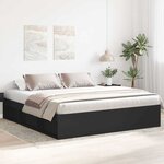 vidaXL Cadre de lit sans matelas noir 200x200 cm