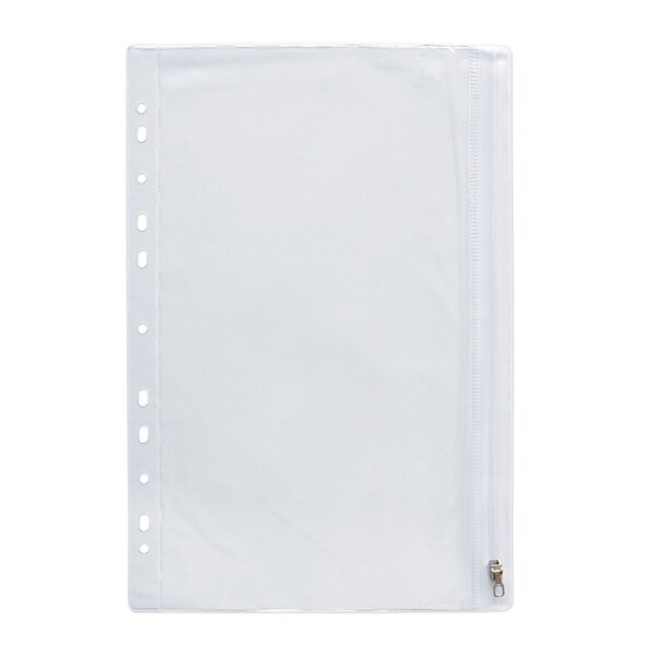 Sachet de 10 pochettes perforées à Zip PP 14/100ème. Format A4. Incolore OXFORD