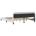vidaXL Cadre de lit Dover blanc 183x213 cm similicuir
