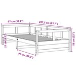 vidaXL Lit de jour Blanc 90x200 cm Bois de pin massif