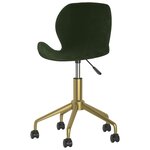 Vidaxl chaise pivotante de salle à manger vert foncé velours
