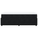 vidaXL Sommier à lattes de lit et matelas Noir 80x200 cm Velours