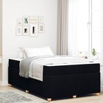 vidaXL Cadre de lit avec matelas avec matelas Noir 120 x 200 cm tissu
