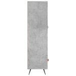 vidaXL Buffet haut gris béton 69 5x31x115 cm bois d'ingénierie