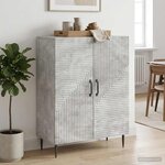 vidaXL Buffet Gris béton 66 x 34 5 x 89 5 cm Bois d'ingénierie