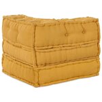 vidaXL Canapé modulaire jaune 70x70x54 tissu