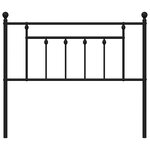 vidaXL Tête de lit métal noir 100 cm