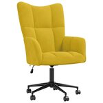 vidaXL Chaise de relaxation Jaune moutarde Velours