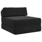 vidaXL Canapé-lit pliable Noir 60 x 70 x 41 cm Tissu