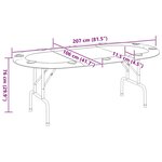 vidaXL Table de poker pliable 10 joueurs Vert 207x106x76 cm