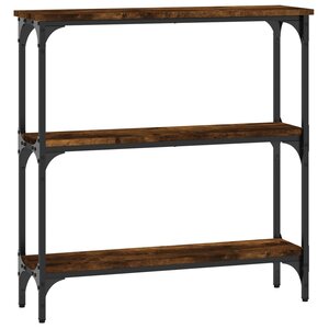 vidaXL Table console chêne fumé 75x22 5x75 cm bois d'ingénierie