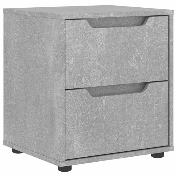 vidaXL Table de chevet VISNES gris béton 45x40x50 cm bois d'ingénierie