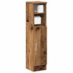 vidaXL Meuble de salle de bain avec porte-rouleau vieux bois