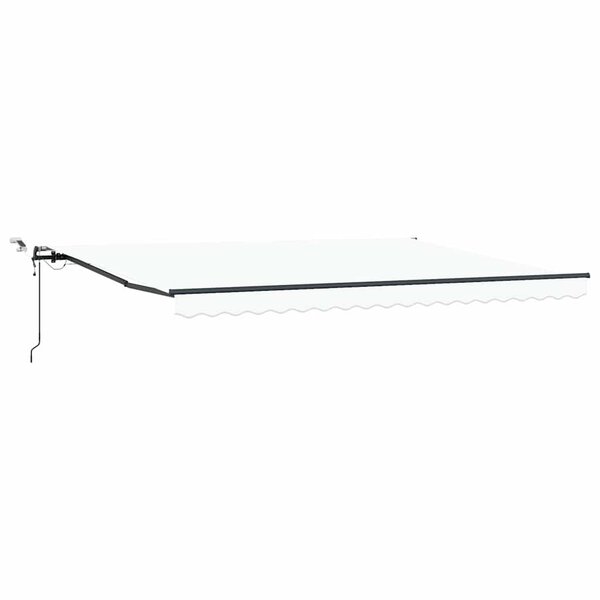 vidaXL Auvent Rétractable avec Blanc 450 × 300 cm tissu