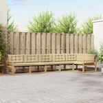 vidaXL Ensemble de canapés d'extérieur 6 Pièces Blanc et Beige