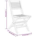 vidaXL Chaises de jardin pliantes lot de 6 47x62x90cm bois massif teck
