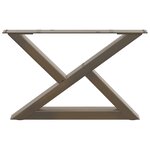 vidaXL Pieds de table basse 2 pièces Acier naturel 60 x (30-31 3) cm Acier