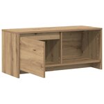 vidaXL Meuble TV chêne artisanal Bois d'ingénierie