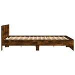 vidaXL Cadre de lit sans matelas chêne fumé 200x200 cm