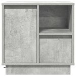 vidaXL Cabinet de chevet avec tiroir Gris béton 50 x 34 5 x 50 cm.