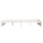 vidaXL Cadre de lit Blanc Bois massif 120x200 cm