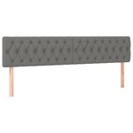 vidaXL Sommier à lattes de lit avec matelas gris foncé 120x190cm tissu