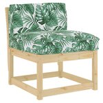 vidaXL Coussin pour dossier de palette Floral Motif de feuille