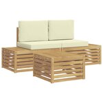 vidaXL Ensemble de canapés d'extérieur Blanc 59 x 59 x 37 cm Polyester