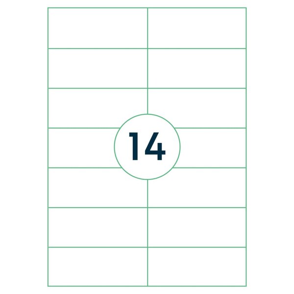rillprint Étiquettes autocollantes 105x42 4 mm 1000 feuilles Blanc