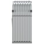 vidaXL Porte-bûches argenté 120x45x100 cm acier galvanisé
