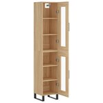 vidaXL Buffet haut Chêne sonoma 34 5x34x180 cm Bois d'ingénierie